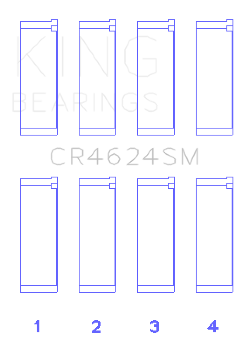 King Hyundai G4KE / G4KC Rod Bearings (Set of 4) - CR4624SM