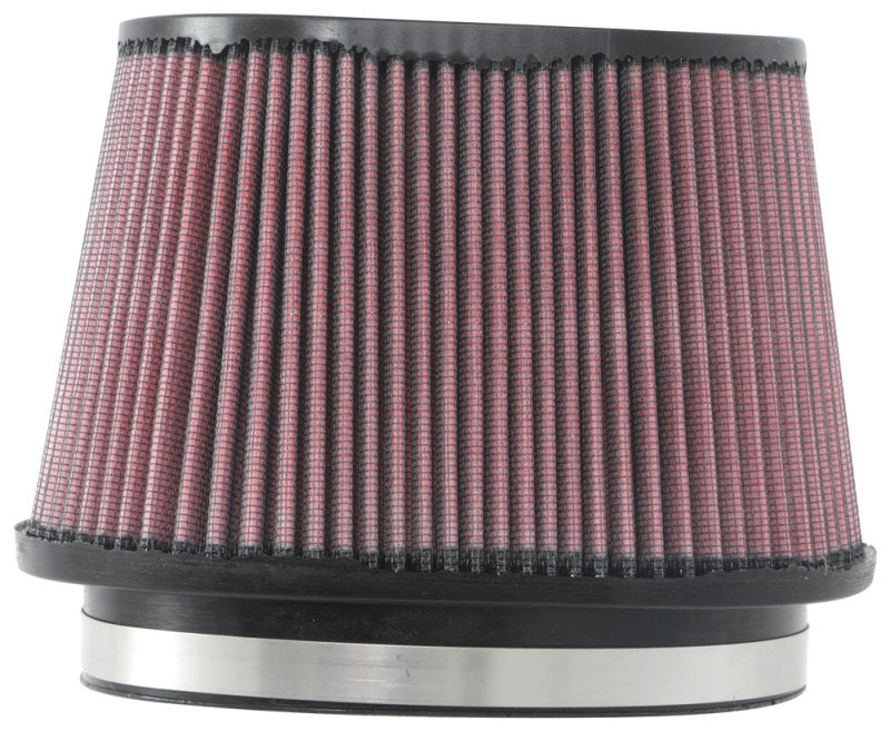K&amp;N Universal Rubber Filter 6.25in x 4in Oval FLG / 7.375in x 5.5in Base / 6.25in x 4in Top / 5in H - RU-1001