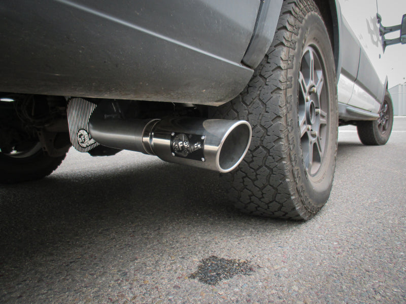 aFe Vulcan Series 3 1/2in 304 SS Cat-Back 13-19 Ford Transit V6 3.5 Twin Turbo w/ Polished Tip - 49-33112-P