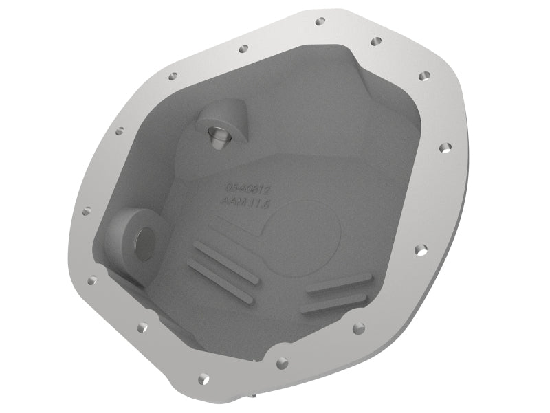 aFe Street Series Rear Differential Cover Raw w/ Machined Fins 01-18 GM Diesel Trucks V8-6.6L (td) - 46-71060A