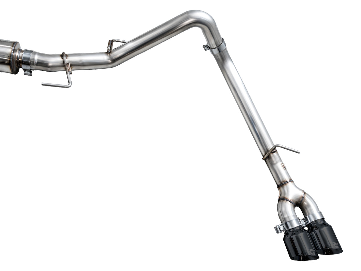 AWE 0FG Exhaust for 3rd Gen Toyota Tundra - Dual Diamond Black Tips - 3015-33063