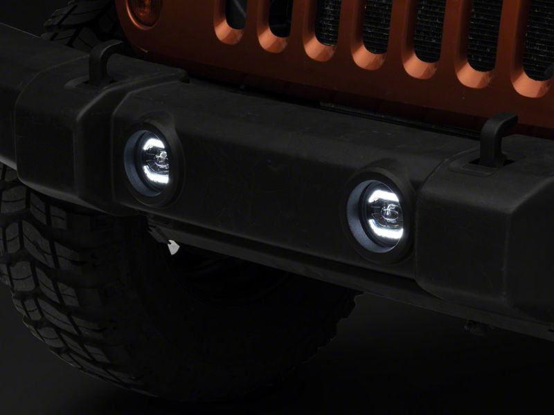 Raxiom 10-23 Jeep Wrangler JK &amp; JL Axial Series LED DRL Fog Lights - J127019