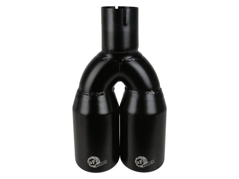 MACH Force-Xp 409 Stainless Steel Clamp-on Exhaust Tip 2.5in Inlet 3.5in Outlet - Black - 49T25374-B12