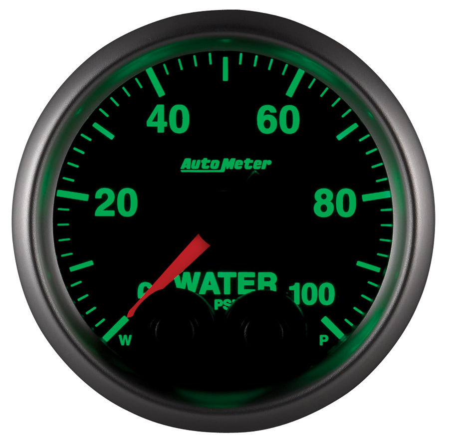 AutoMeter Gauge Water Press 2-1/16in. 100PSI Stepper Motor W/Peak & Warn Elite - 5668