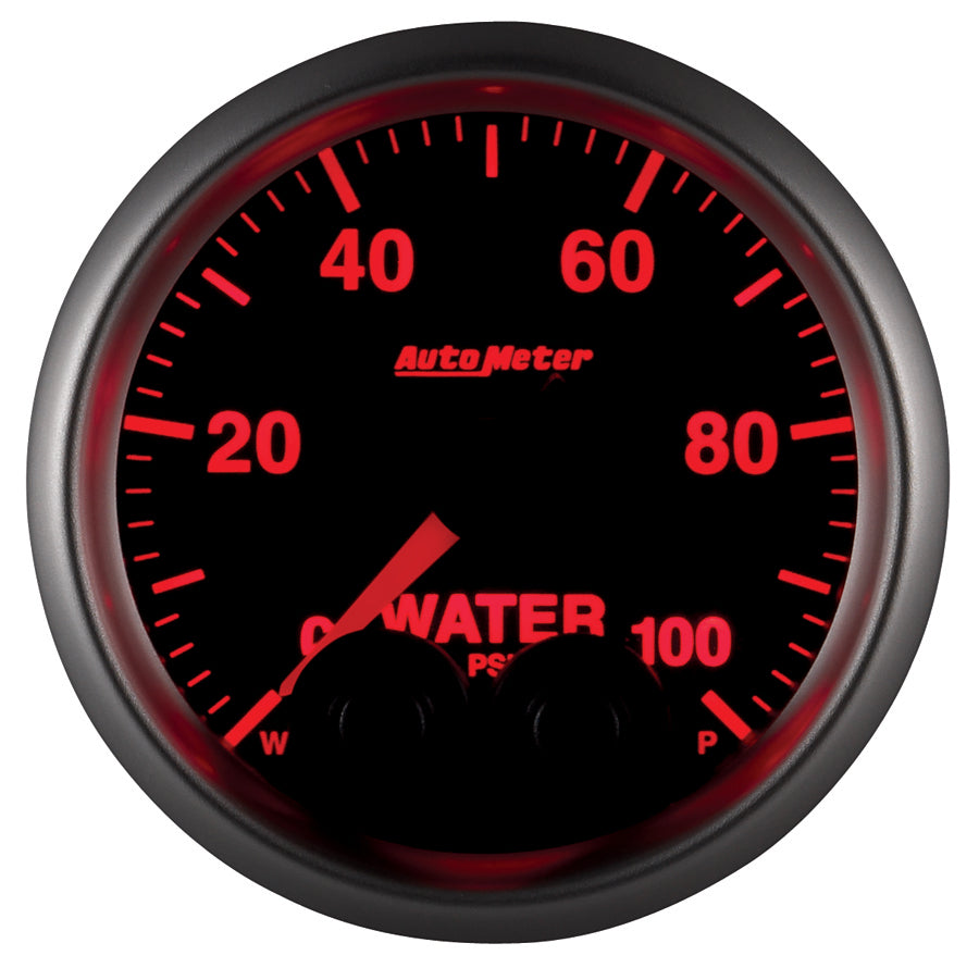 AutoMeter Gauge Water Press 2-1/16in. 100PSI Stepper Motor W/Peak & Warn Elite - 5668