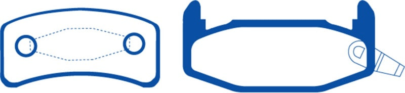 EBC 88-90 Buick Regal 2.8 Greenstuff Rear Brake Pads - DP2978 for 1988-1993 Buick Regal - angle view