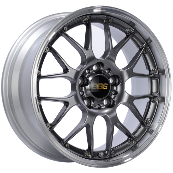 BBS RS-GT 20x8.5 5x114.3 ET43 Diamond Black Center Diamond Cut Lip Wheel -82mm PFS/Clip Required - RS983DBPK by BBS