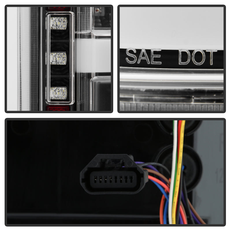 Spyder 18-20 Ford F150 w/ Rear Blind Spot LED Tail Lights - Black (ALT-YD-FF15018BS-LED-BK) - 5088550