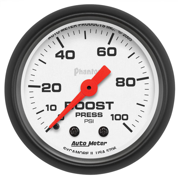 Autometer Phantom 2 1/16in 100psi Mechanical Boost Gauge - 5706