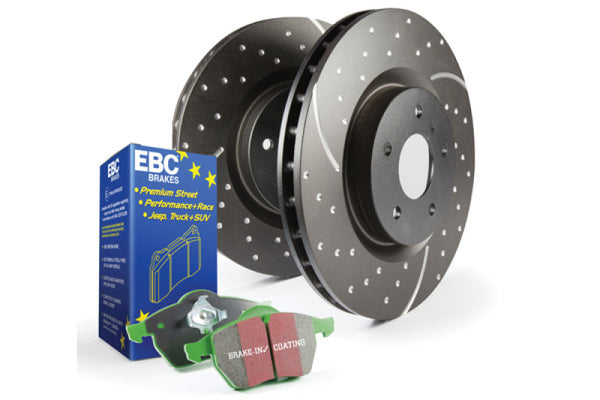 EBC S10 Kits Greenstuff Pads and GD Rotors - S10KF1710 for 2017-2023 Volvo S90 - front view