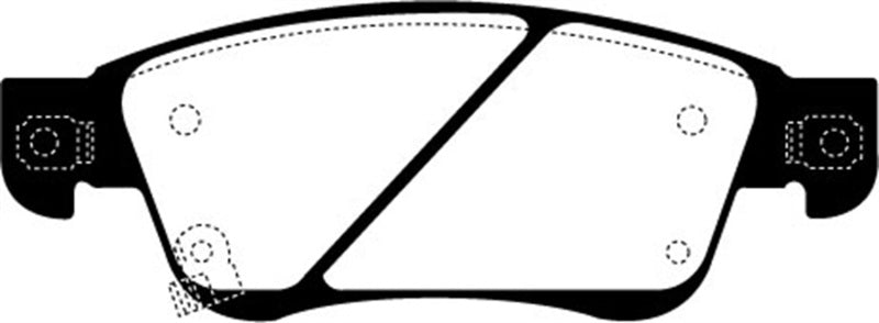 EBC 11-13 Infiniti G25 2.5 Redstuff Front Brake Pads - DP31807C for 2007-2013 INFINITI G - detail view