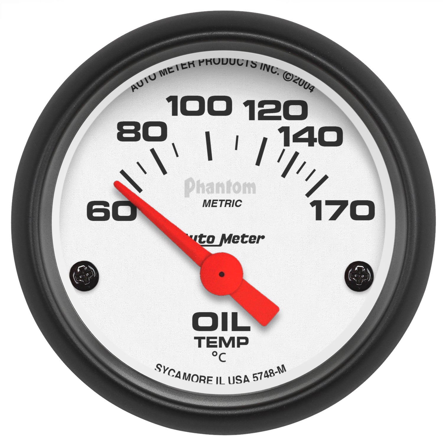 Autometer Phantom 2-1/16in 60-170 Deg F Electronic Oil Temperature Gauge - 5748-M
