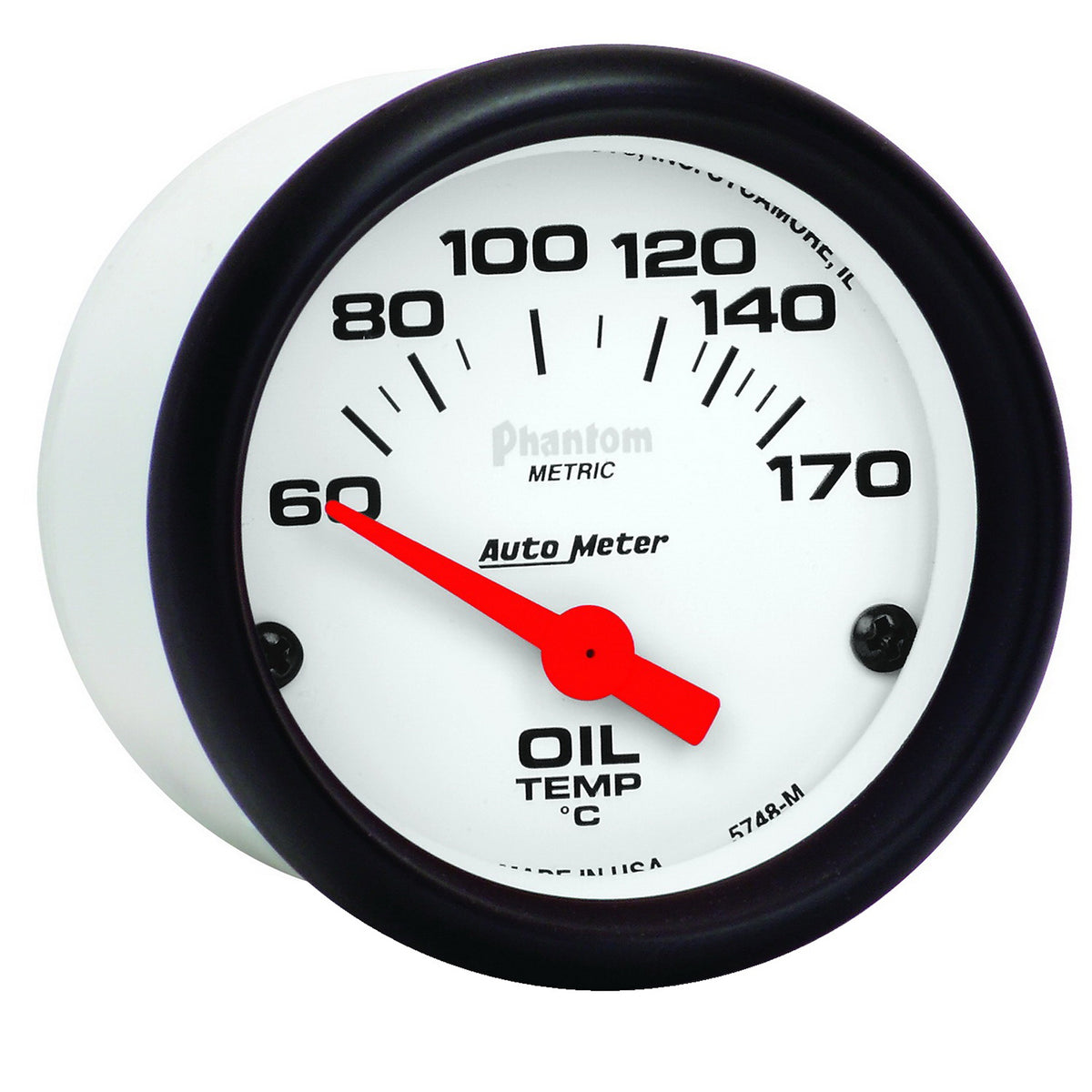 Autometer Phantom 2-1/16in 60-170 Deg F Electronic Oil Temperature Gauge - 5748-M