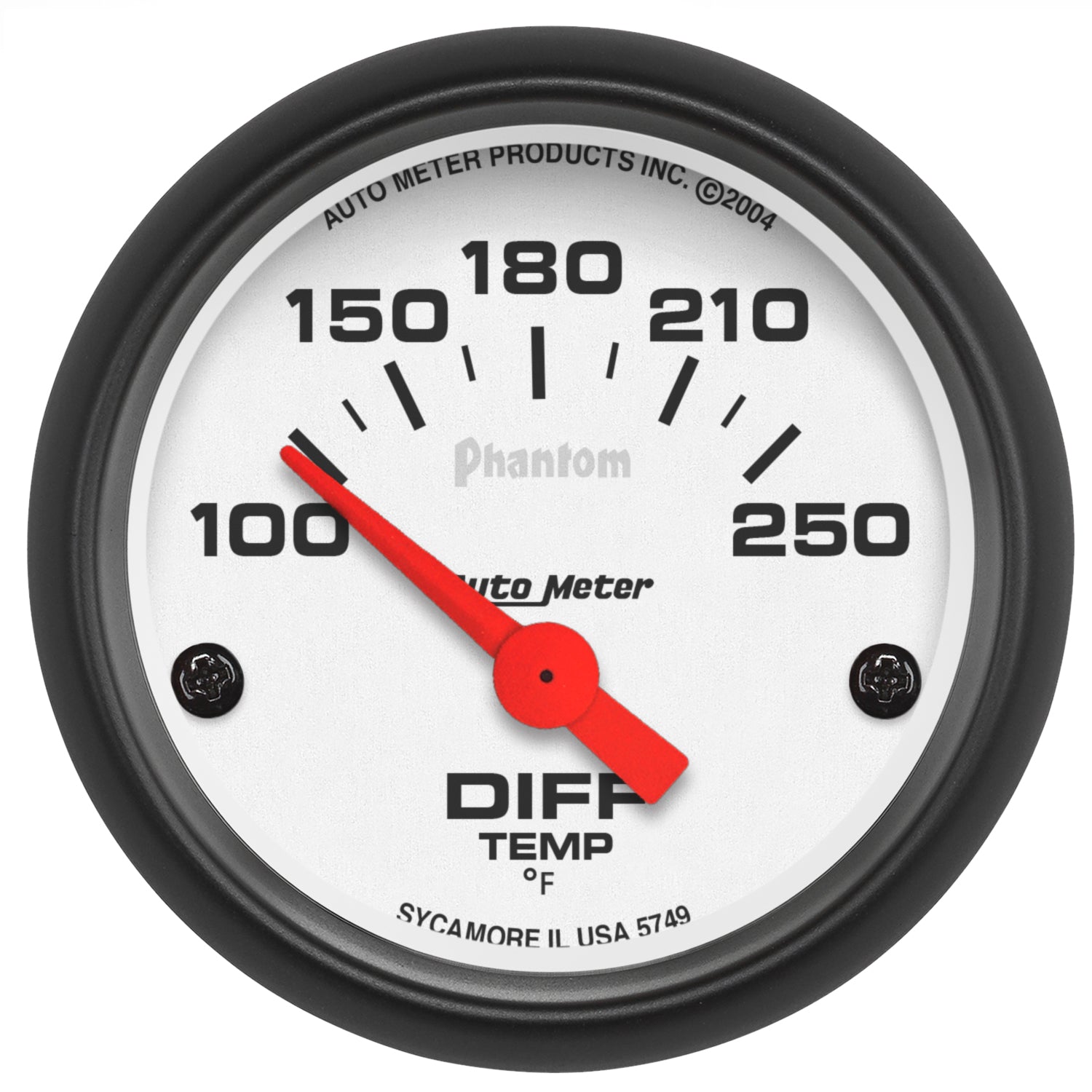Autometer Phantom 52mm 2 Diff Temp. 100-250F Electronic Gauge Kit - 5749