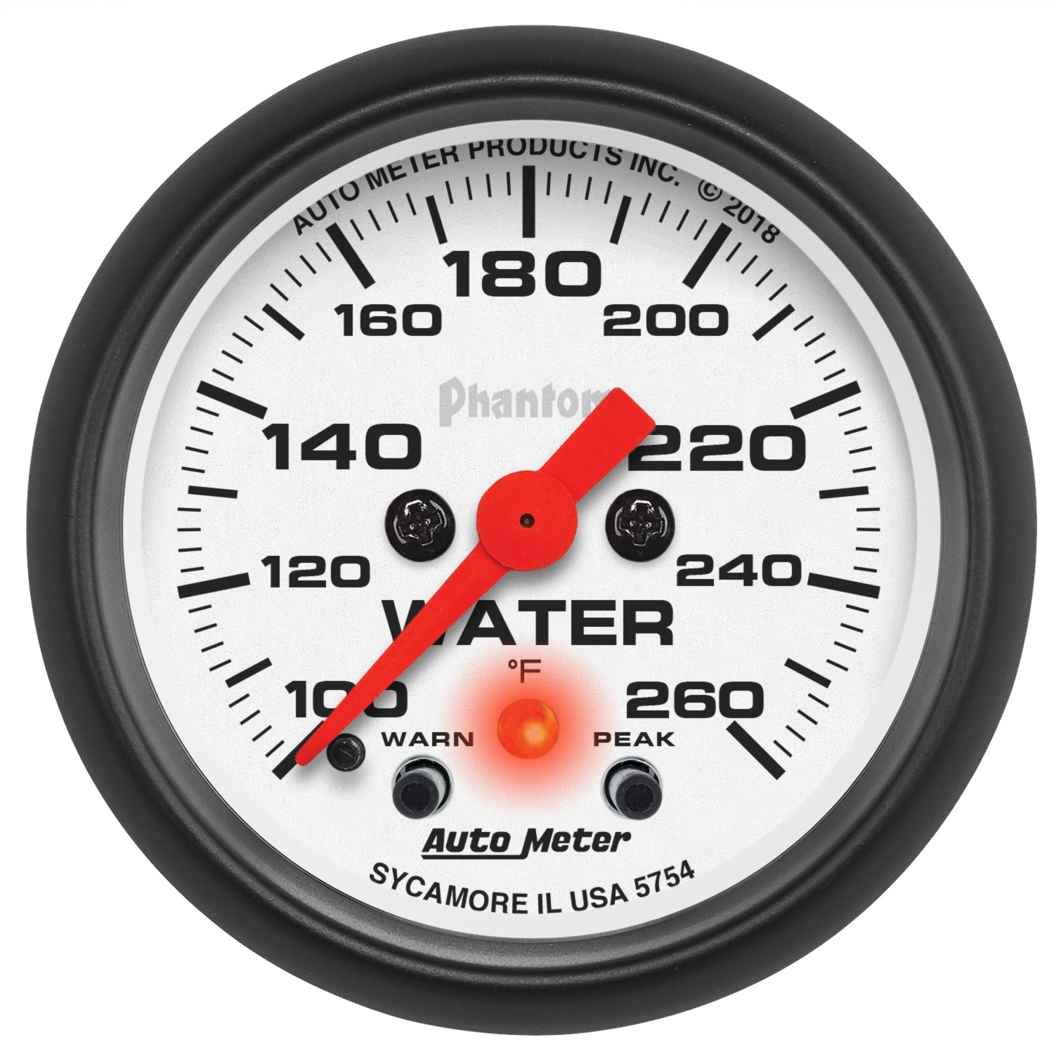 Autometer Chrono 2-1/16in 100-260 Degree Temperature Stepper Motor - Phantom - 5754