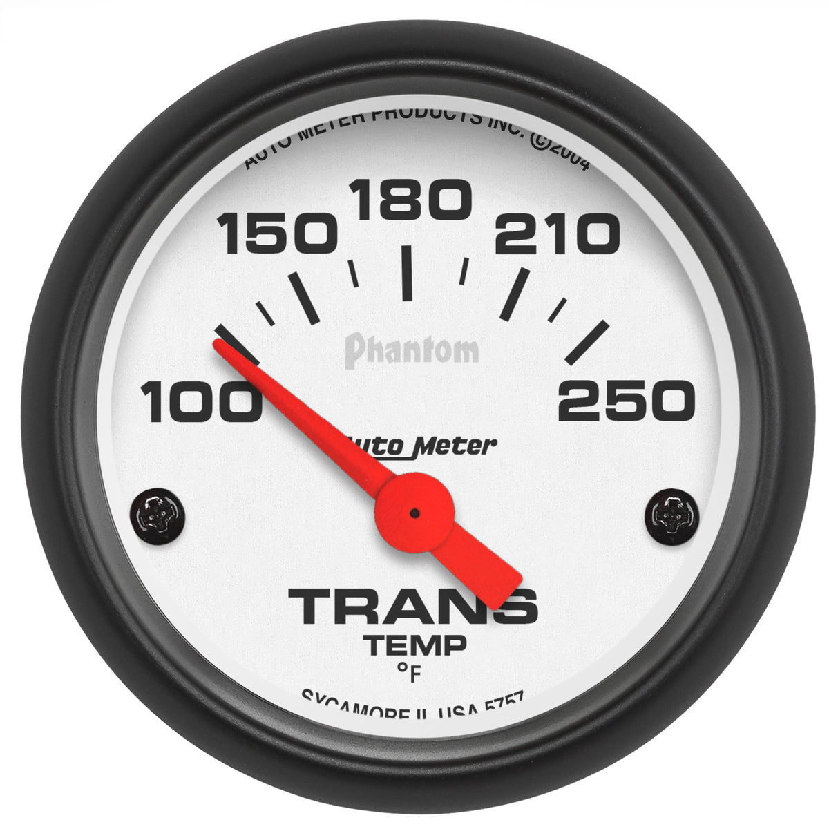 Autometer Phantom 52mm Short Sweep Electronic 100-250 Deg F Transmission Temperature Gauge - 5757