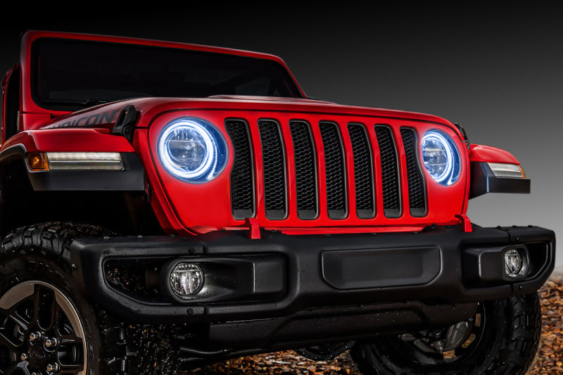Oracle Jeep Wrangler JL/Gladiator JT LED Surface Mount Headlight Halo Kit - White SEE WARRANTY - 1214-001