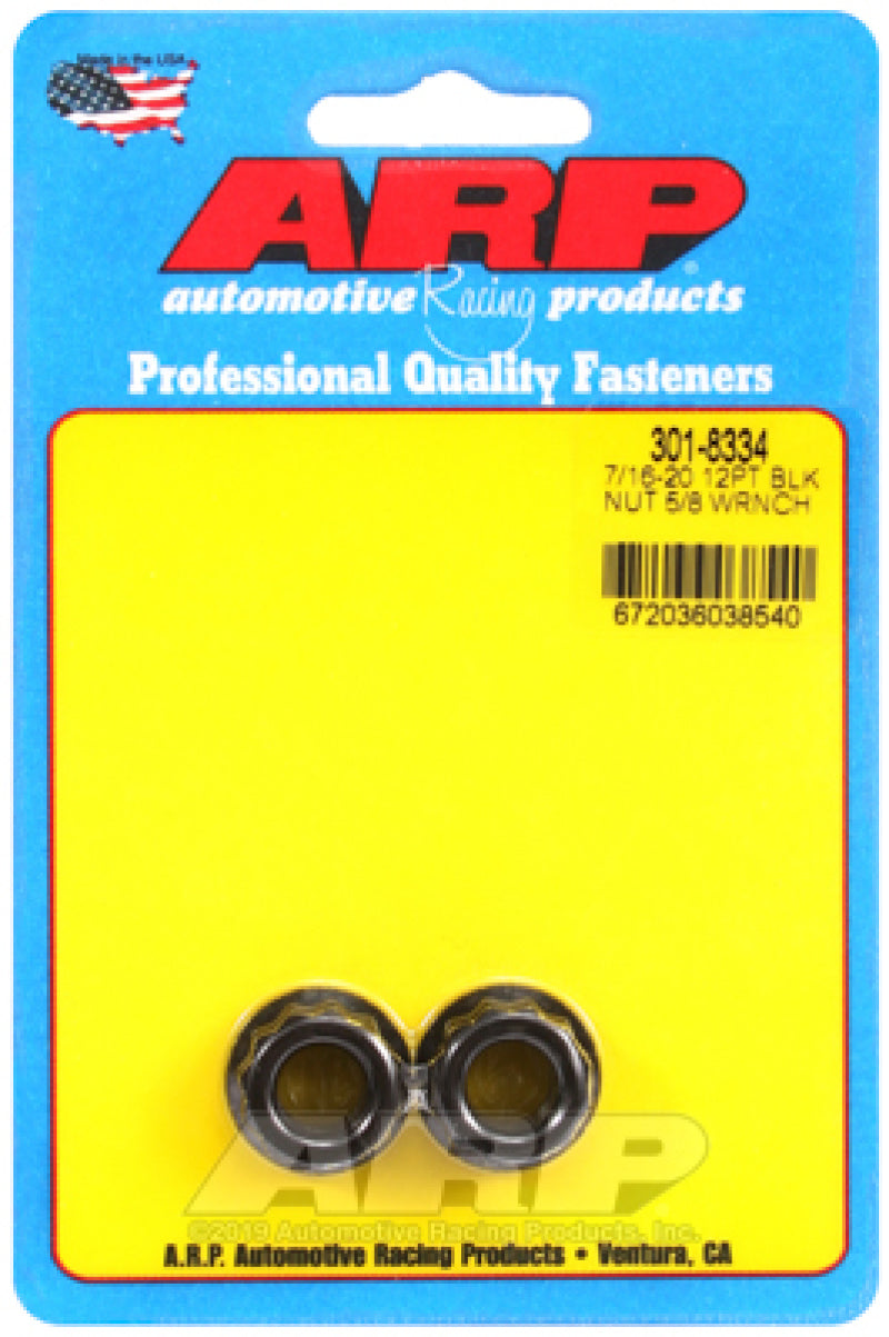 ARP 7/16in-20 5/8 Socket 12pt Nut Kit - 301-8334