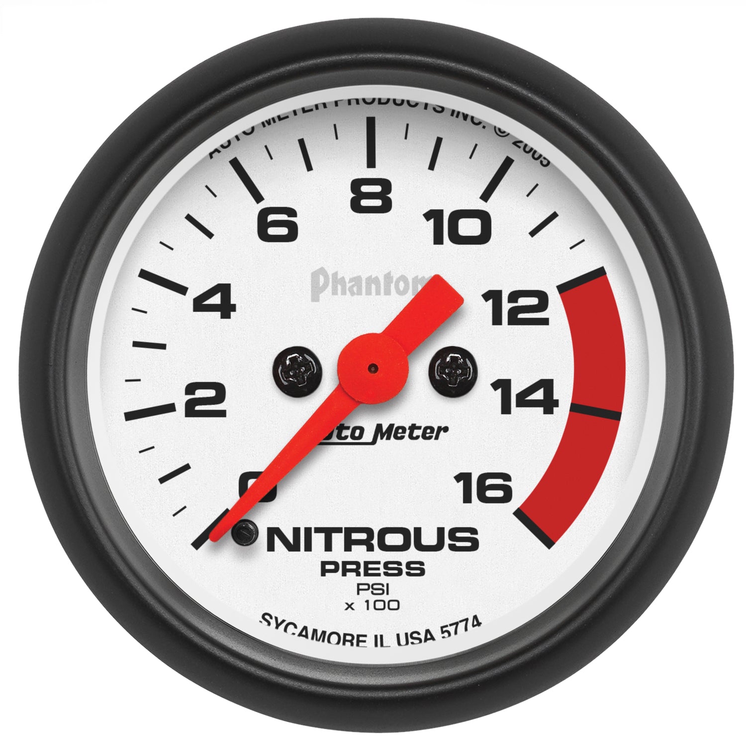 Autometer Phantom 2-1/16in 1600 PSI Digital Stepper Motor Nitrous Pressure Gauge - 5774