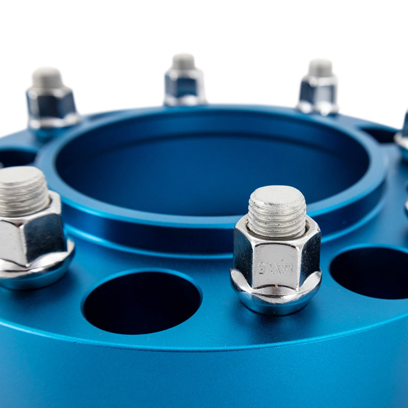 Borne Off-Road Wheel Spacers 5x150 110.1 38.1 M14 Blue - BNWS-010-381BL by Borne Off-Road - angle view