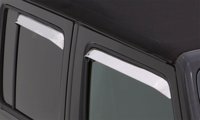 AVS 87-91 Ford LTD Crown Victoria Ventshade Front &amp; Rear Window Deflectors 4pc - Stainless - 14088