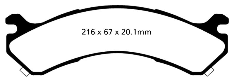 EBC 01-05 Chevrolet Silverado 3500 (2WD) Yellowstuff Rear Brake Pads - DP41663R