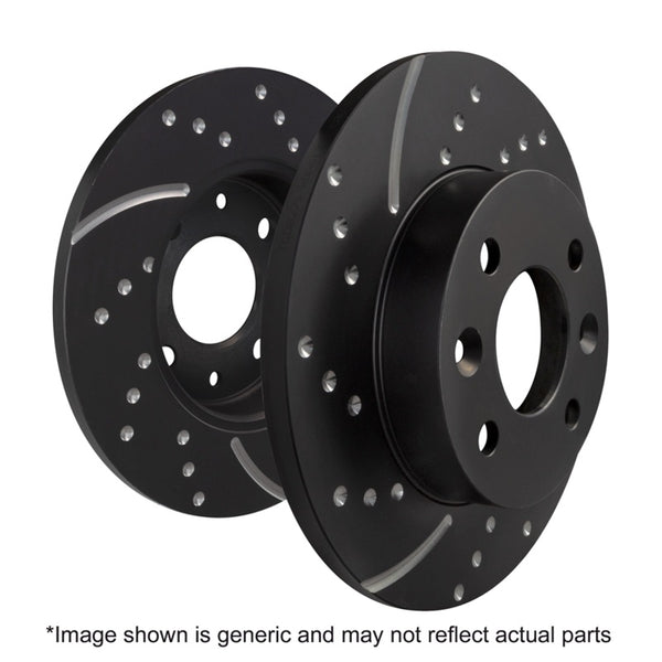 EBC 2016+ Fiat 124 Spider 1.4L Turbo GD Sport Rear Rotors - GD7765 for 2015-2025 Mazda MX 5 Miata - front view