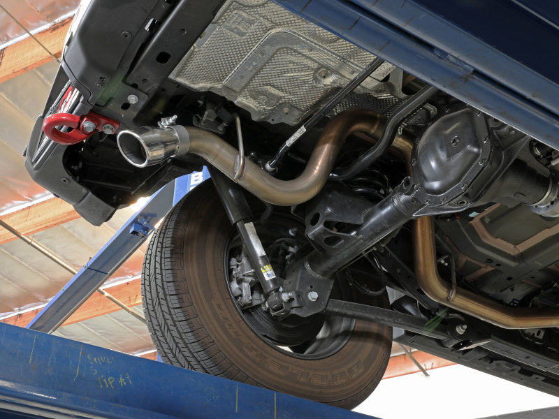 aFe MACH Force-Xp Axle-Back Exhaust System w/Polished Tip 18-20 Jeep Wrangler L4-2.0T / V6-3.6L - 49-48070-1P