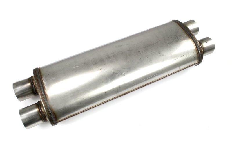 JBA Universal Chambered 304SS Muffler 22x8x5 2.5in Dual In/Dual Out - 40-252200