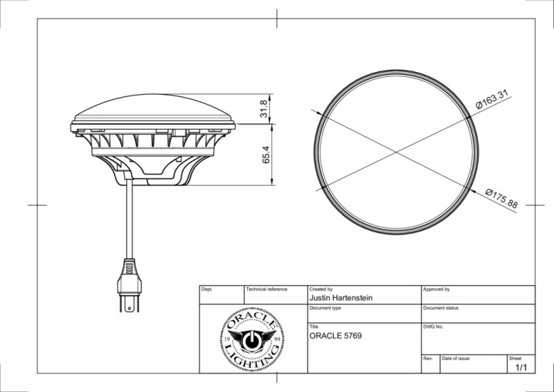 Oracle 7in High Powered LED Headlights - Black Bezel - Dynamic - Dynamic SEE WARRANTY - 5769-332