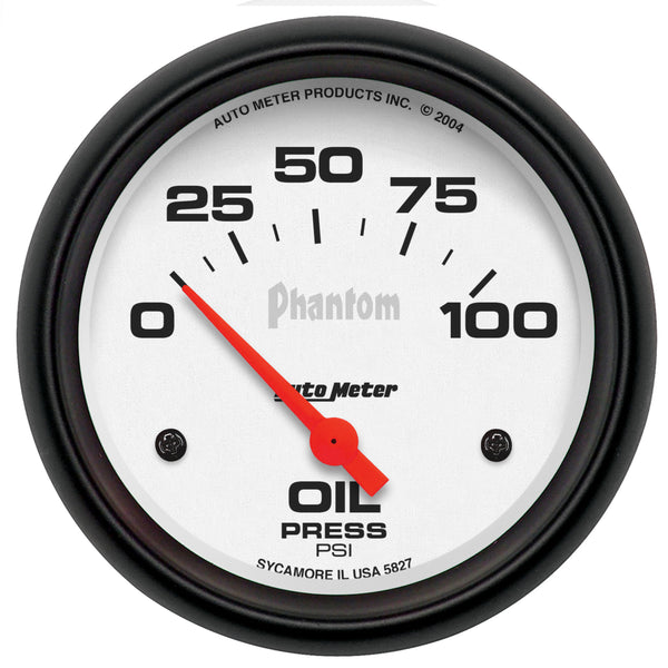 Autometer Phantom 66.7mm 0-100 PSI SSE Oil Pressure Gauge - 5827
