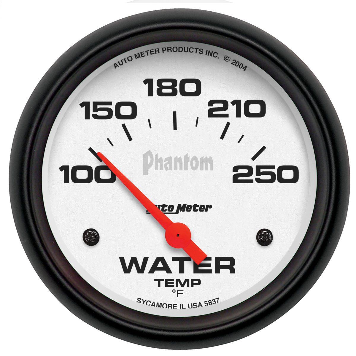 Autometer Phantom 66mm 100-250 Deg F Short Sweep Electonic Water Temperature Gauge - 5837