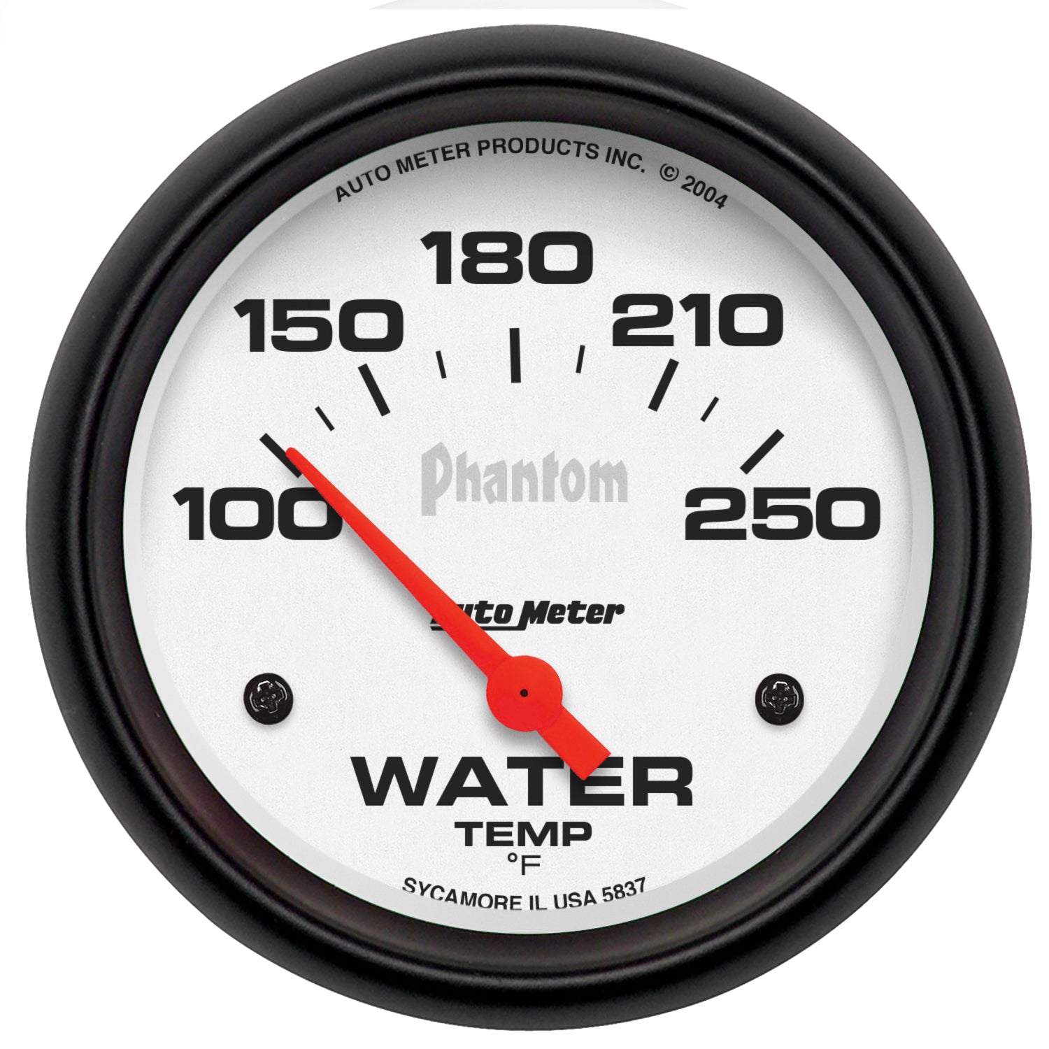 Autometer Phantom 66mm 100-250 Deg F Short Sweep Electonic Water Temperature Gauge - 5837