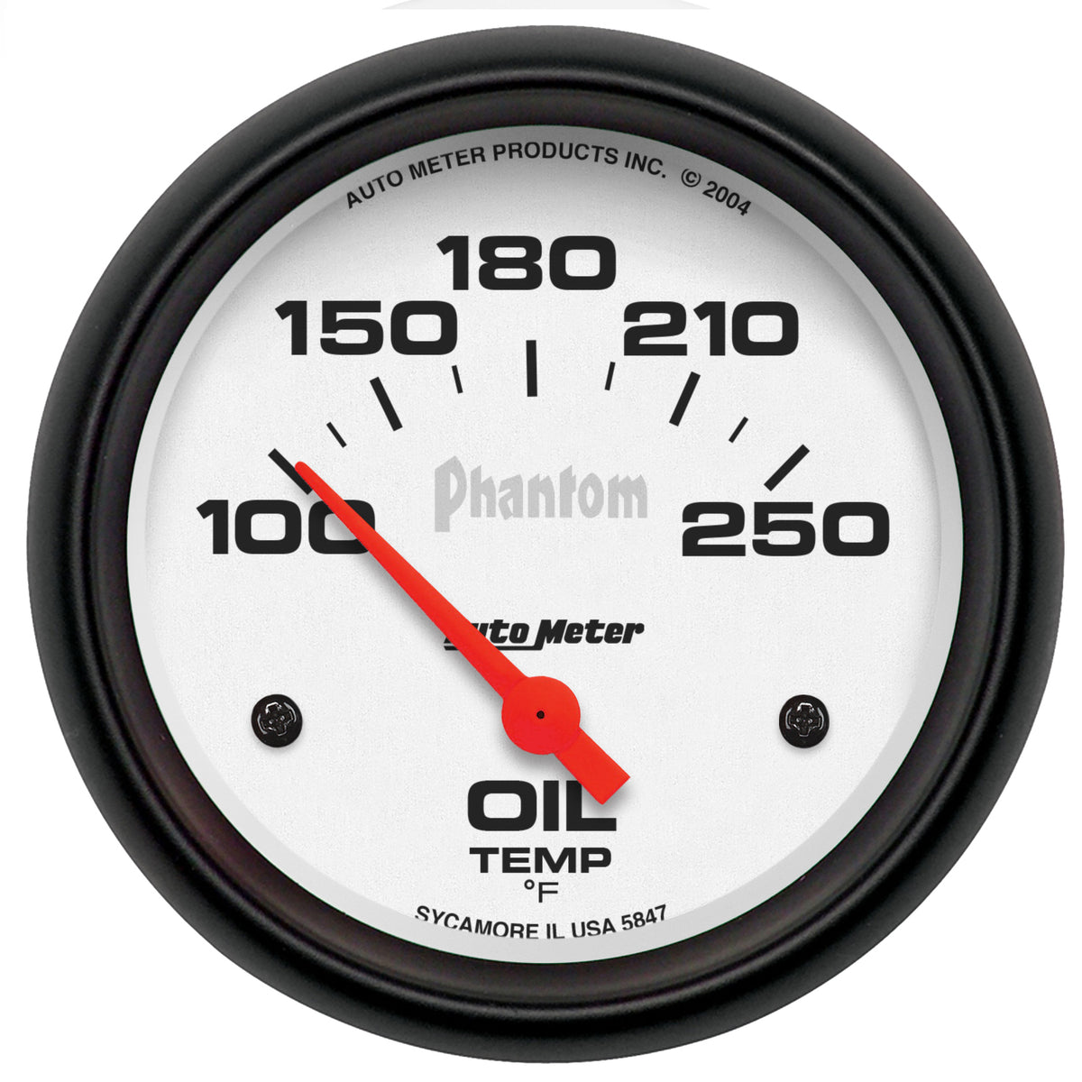 AutoMeter Gauge Oil Temp 2-5/8in. 100-250 Deg. F Electric Phantom - 5847
