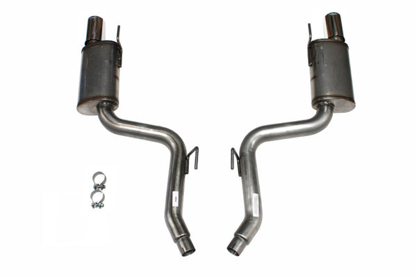 JBA 15-20 Mustang EcoBoost 304SS Axle Back Exhaust - 30-2688 for 2015-2023 Ford Mustang - front view