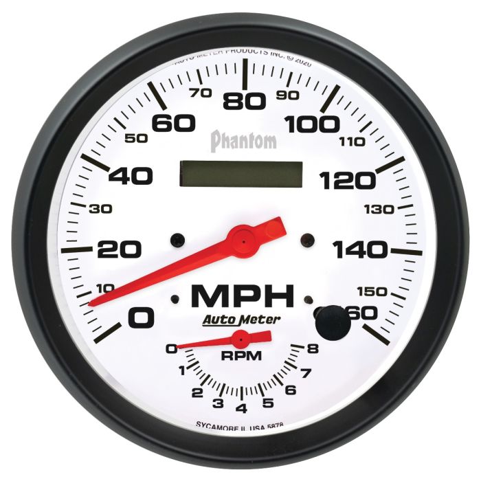 Autometer 160mph & 8K RPM Electric Program Phantom 5in. Tach/Speedo Gauge - 5878