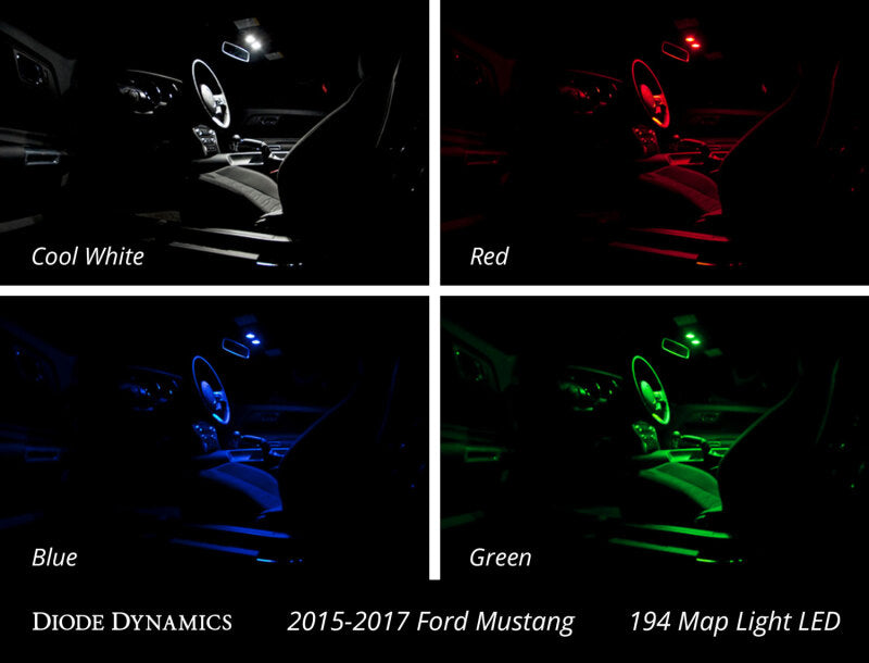Diode Dynamics Mustang Interior Light Kit 15-17 Mustang Stage 2 - Green - DD0281