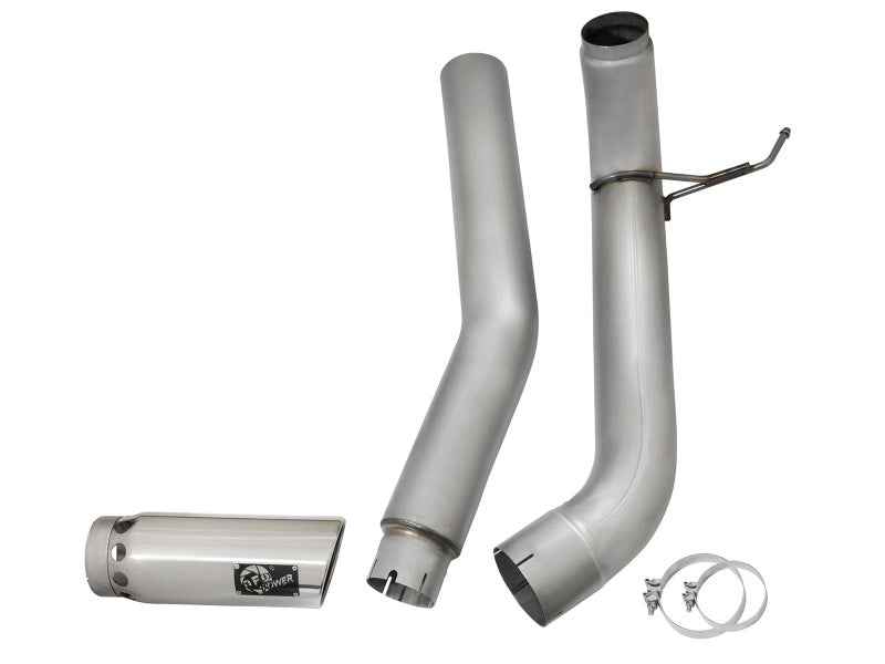 aFe Atlas Exhaust 5in DPF-Back Exhaust Aluminized Steel 2016 Nissan Titan XD V8-5.0L w/ Polished Tip - 49-06112-P