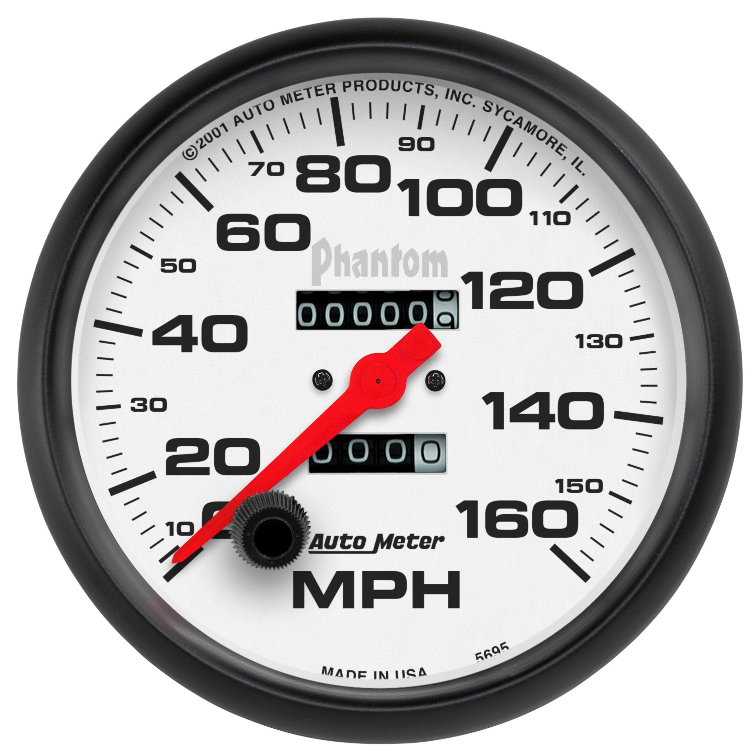 Autometer Phantom 5in 160 MPH In-Dash Mechanical Speedometer - 5895