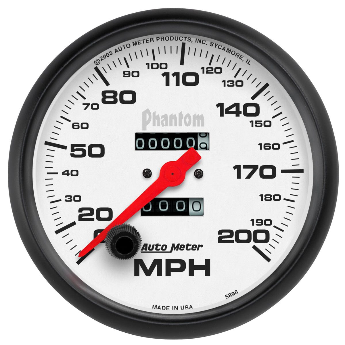 Autometer Phantom 5in 0-200 MPH Mechanical Speedometer - 5896