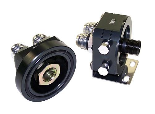 BLOX Racing Remote Oil Filter Relocation Kit - Black - BXGA-00115-BK - front view