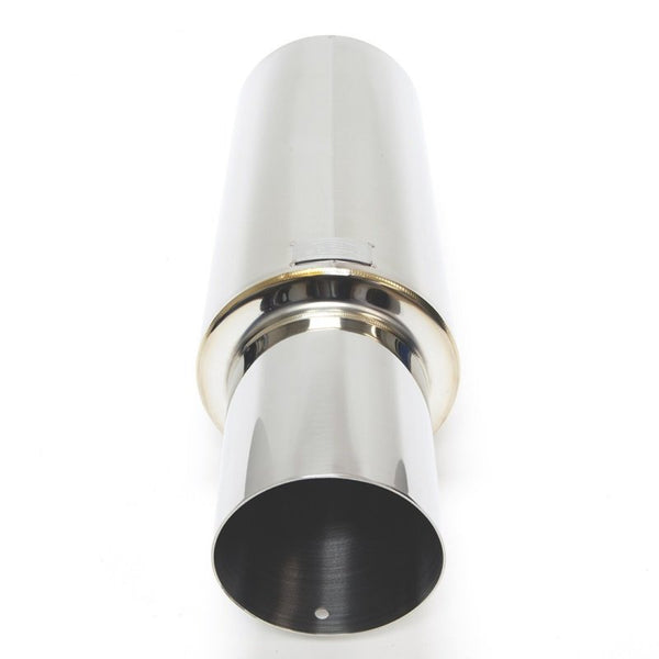 BLOX Racing 76.2mm N1 Straight Tip Muffler Universal - BXEX-00110 - front view