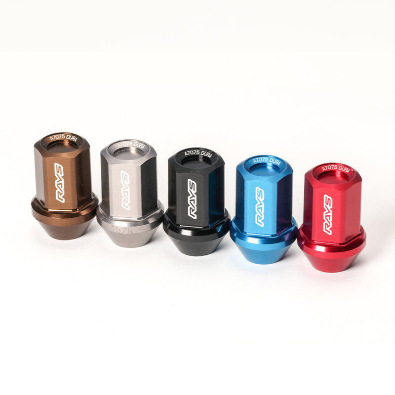 Rays M12x1.50 5 Hole 16pcs Nut 4pcs Lock Nut w/Adapter &amp; Lock Nut Key - Chrome - W171215C