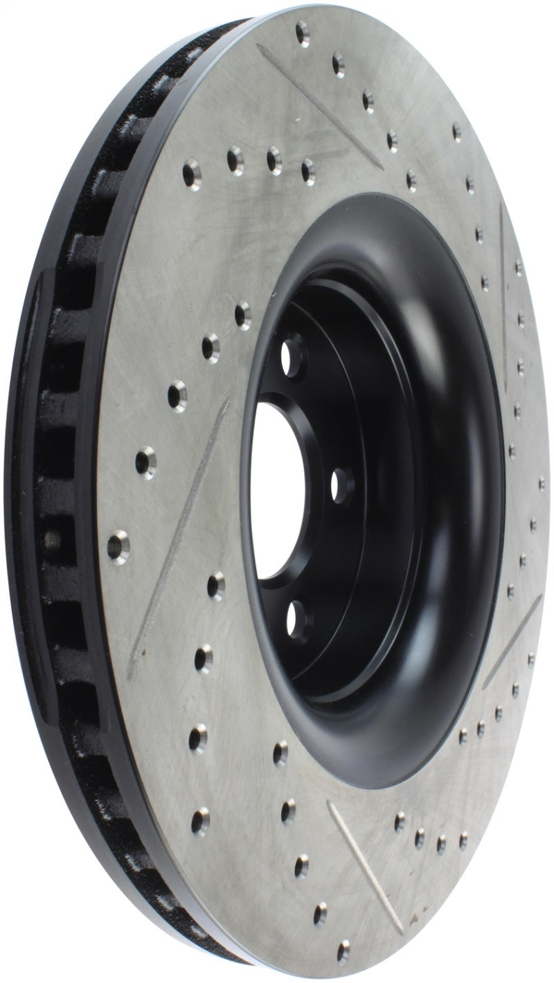 StopTech Slotted &amp; Drilled Sport Brake Rotor - 2015 Ford Mustang Non-Brembo - Front Right - 127.61114R