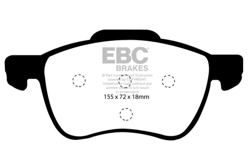 EBC 01-05 Volvo S60 2.3 Turbo T5 Ultimax2 Front Brake Pads - UD794