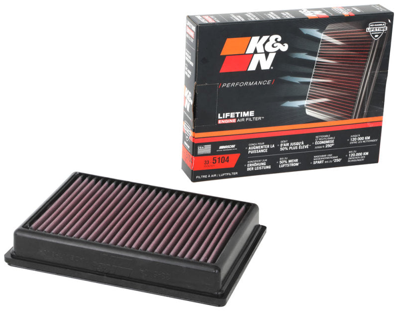 K&N 19-21 Ford Transit Connect L4-2.0L F/I Replacement Drop In Air Filter - 33-5104 for 2019-2023 Ford Transit Connect - deta