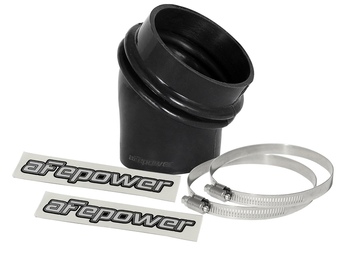 afe Magnum FORCE Intake Coupling Kit (3 IN ID to 2-1/2 IN ID x 35 Deg.) Elbow Coupler - Black - 59-00089