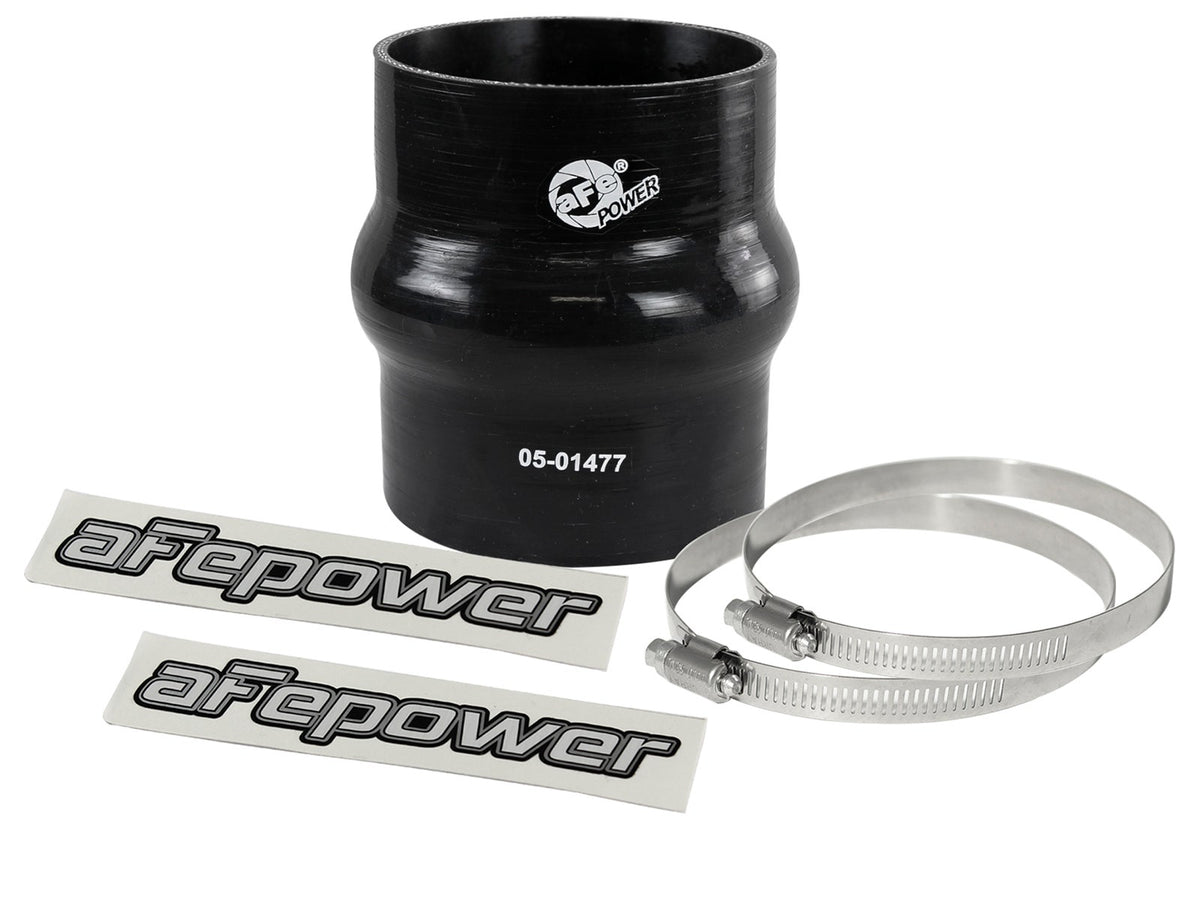 afe Magnum FORCE Intake Coupling Kit (3-1/8 IN ID x 4 IN L) Straight Coupler w/ Hump - Black - 59-00098