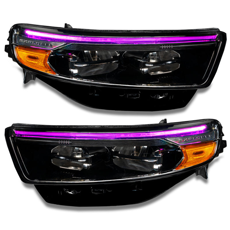 Oracle 20-22 Ford Explorer Dynamic RGB Headlight DRL Upgrade Kit - ColorSHIFT - Dynamic SEE WARRANTY - 1472-334