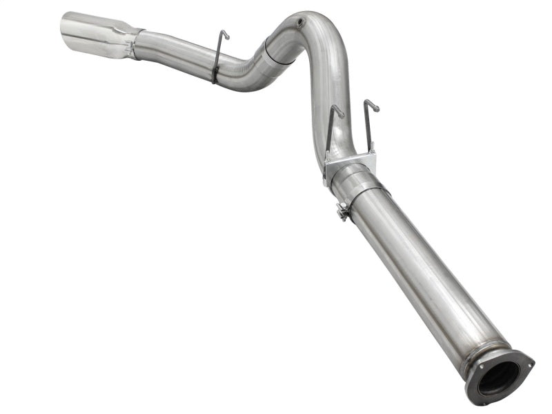 aFe Atlas Exhausts 5in DPF-Back Aluminized Steel Exhaust 2015 Ford Diesel V8 6.7L (td) Polished Tip - 49-03064-P